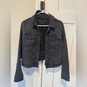 Aeropostale Women's Charcoal Black Denim Jacket